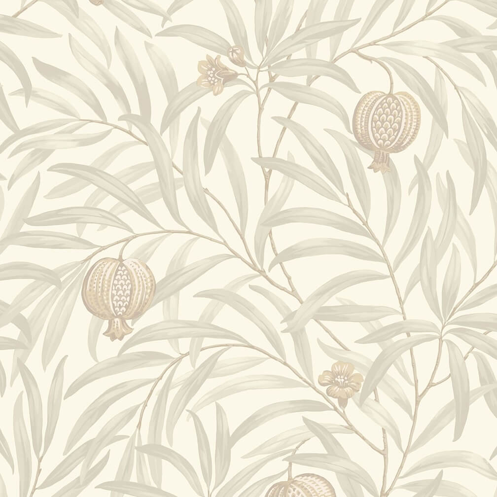 Belgravia Pomegranate Cream & White Wallpaper
