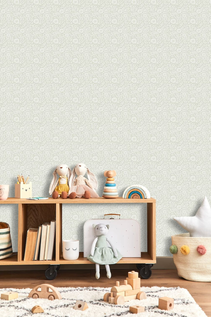 Muriva Sweet Dreams Floral Meadow Green Wallpaper