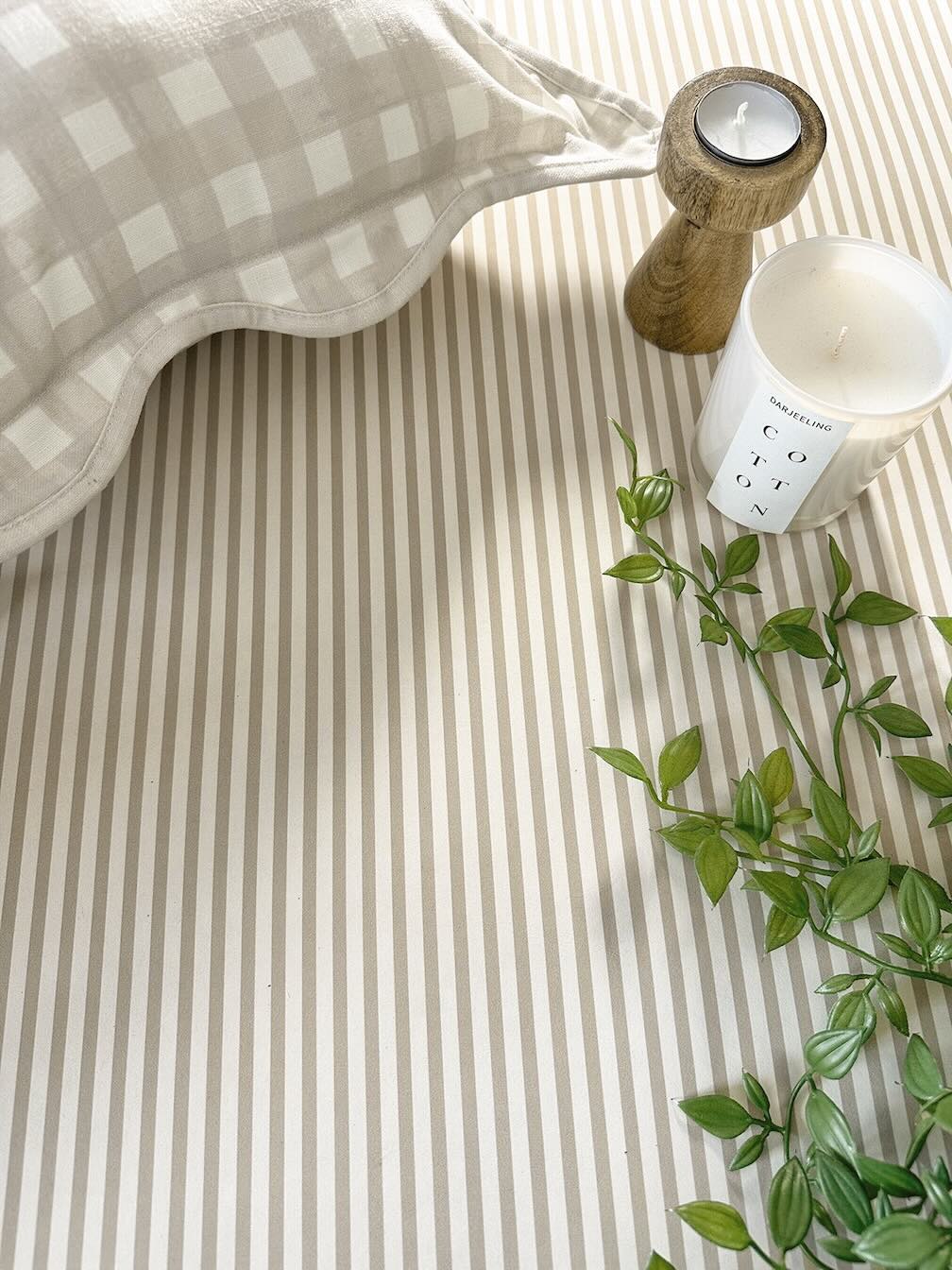 Belmont House Veranda Stripe Beige Wallpaper