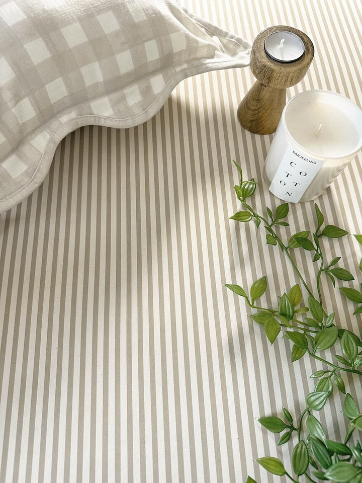 Belmont House Veranda Stripe Beige Wallpaper