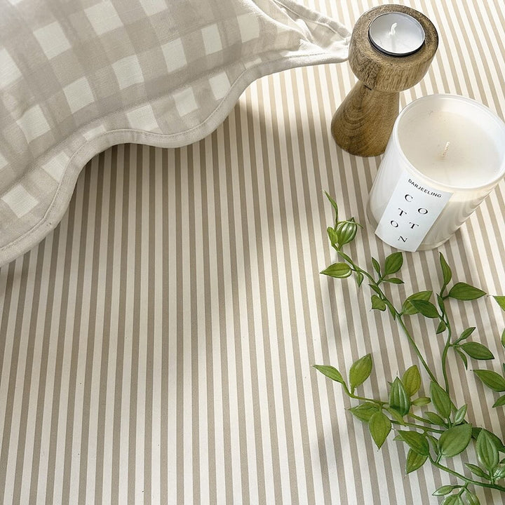 Belmont House Veranda Stripe Beige Wallpaper