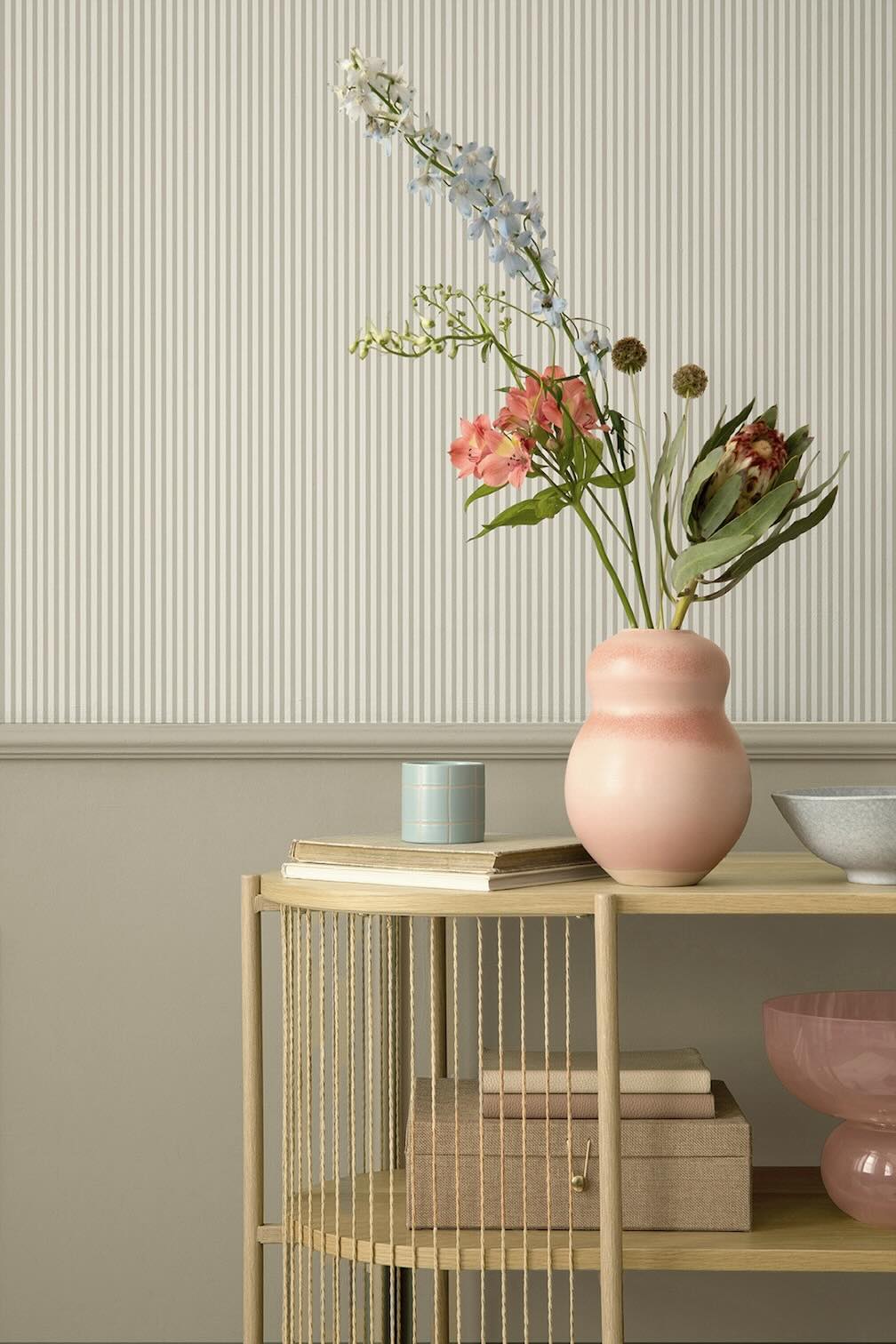 Belmont House Veranda Stripe Beige Wallpaper