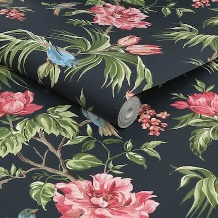Bathroom Floral Wallpaper Collection - next Home Birds and Blooms Wallpaper