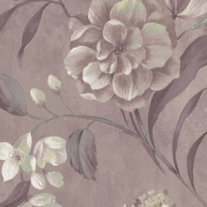 Laura Ashley Blairmore Floral Grape Wallpaper