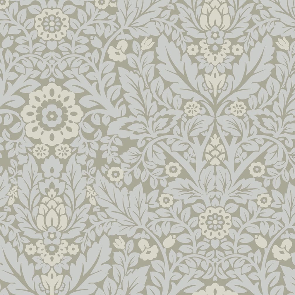 Laura Ashley Delamore Stone Grey Wallpaper