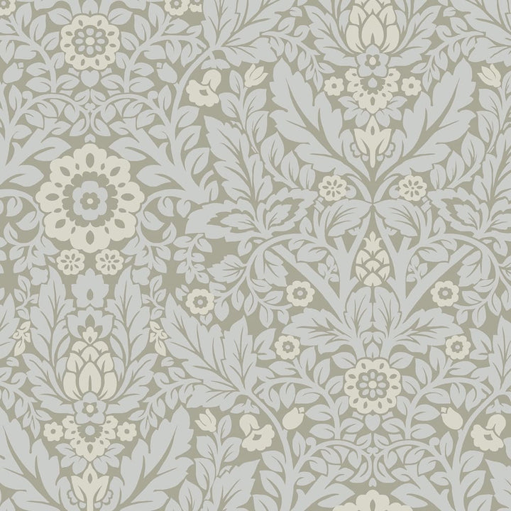 Laura Ashley Delamore Stone Grey Wallpaper