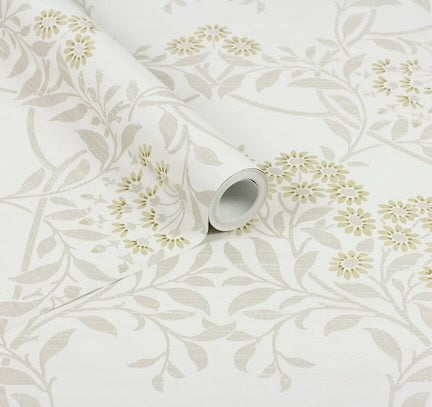 Cream Trees and Leaves wallpaper collection