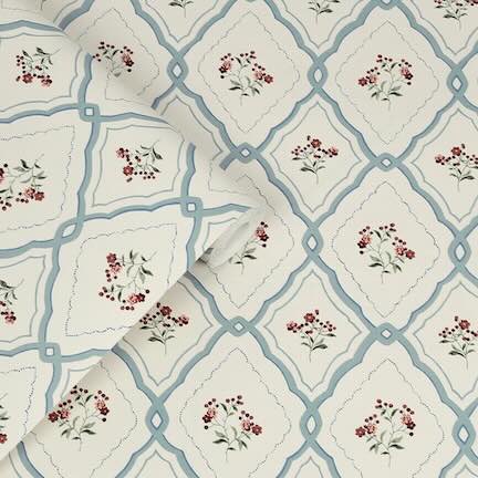 Cream Trellis wallpaper collection