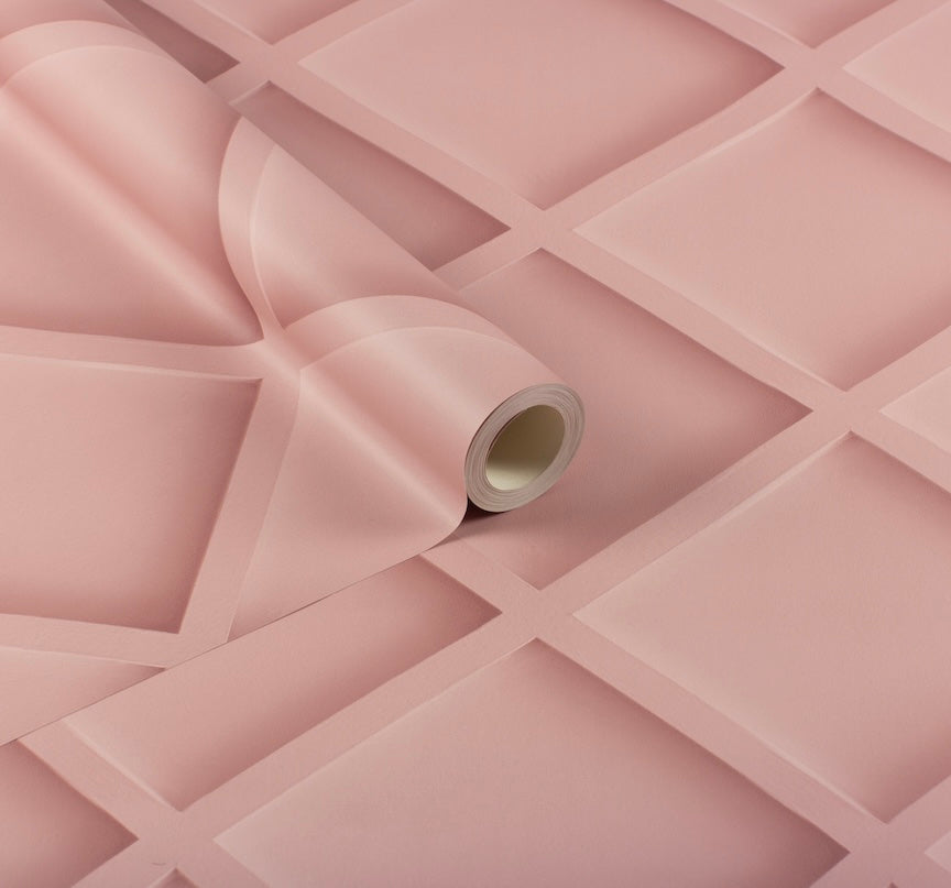 Arthouse Wood Trellis Pink Wallpaper