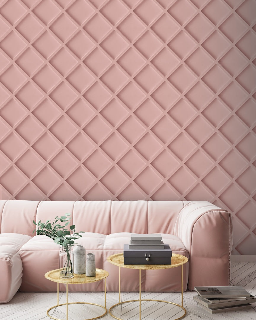 Arthouse Wood Trellis Pink Wallpaper