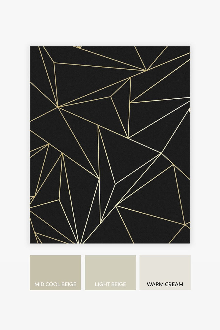 Next Scatter Geo Black Wallpaper