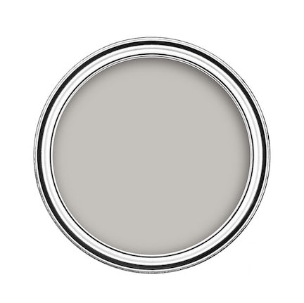 Click to view grey paint range for interior and exterior surfaces - Birds eye view of grey emulsion paint in tin