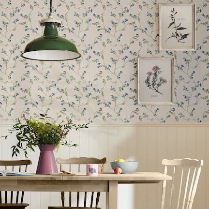 Floral Kitchen Wallpaper Collection - Image of Joules Robey Cottage kitchen wallpaper