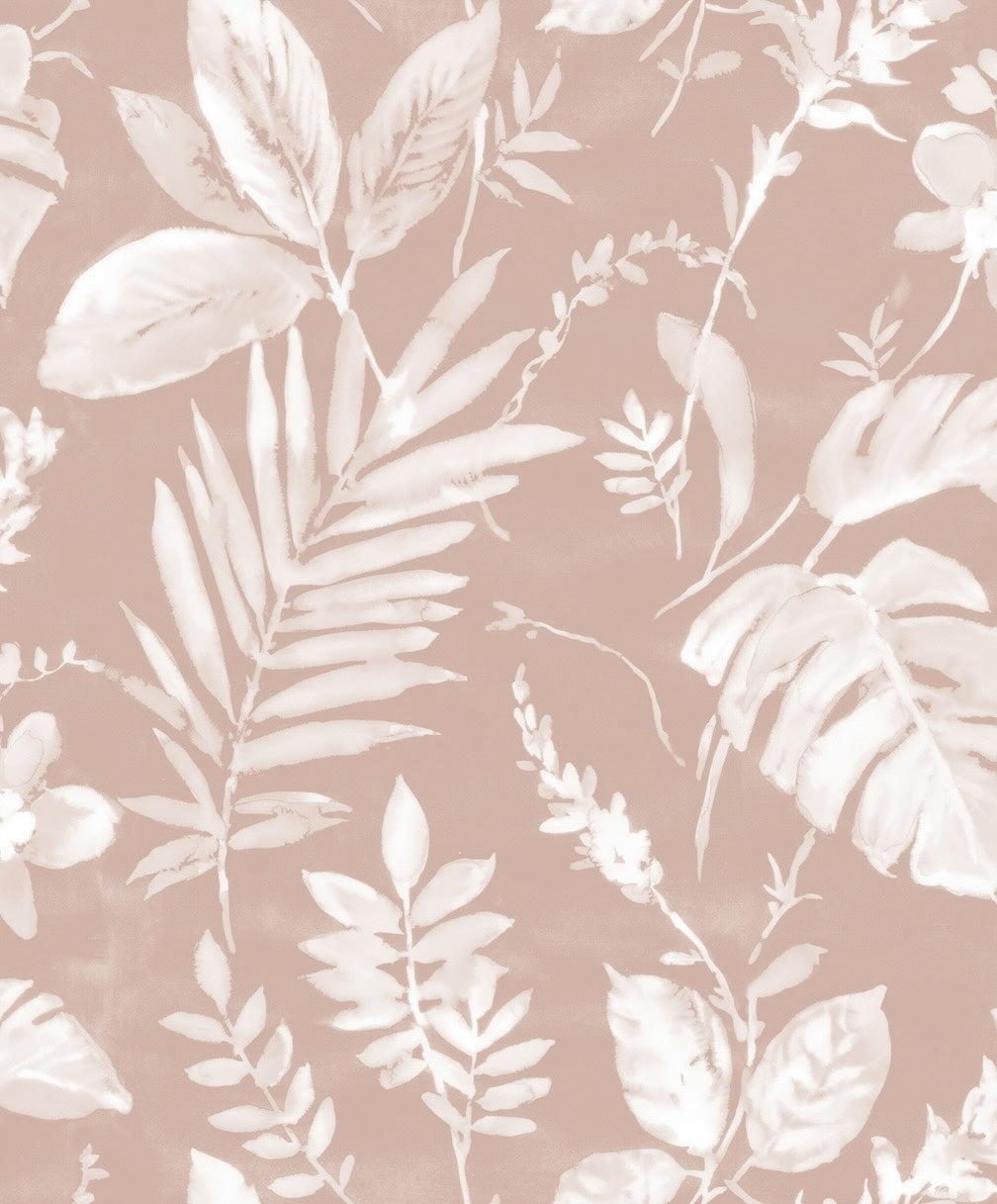 Muriva Tane Leaf Blush Wallpaper