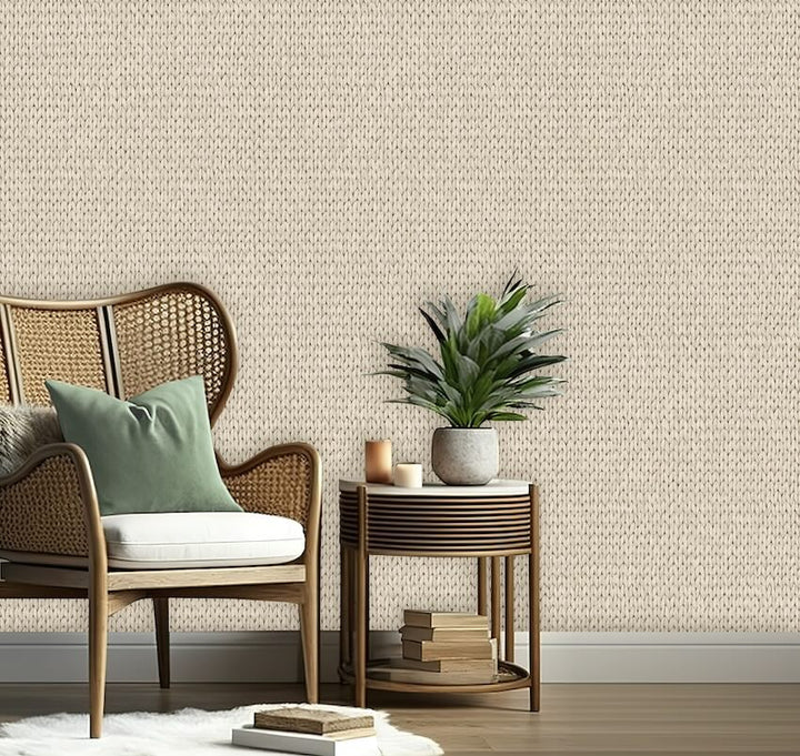 Muriva Grass Weave Cream Wallpaper