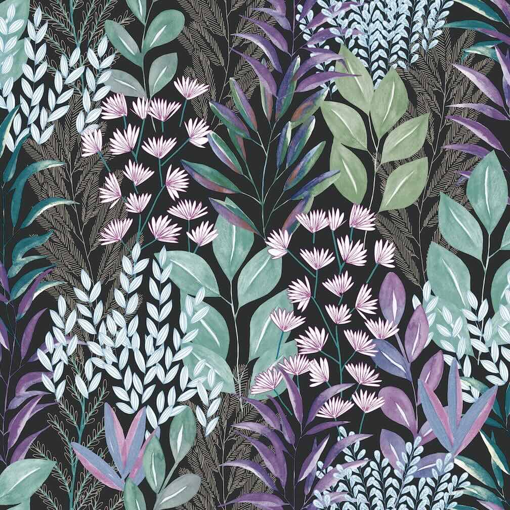 Muriva Woodland Floral Wallpaper