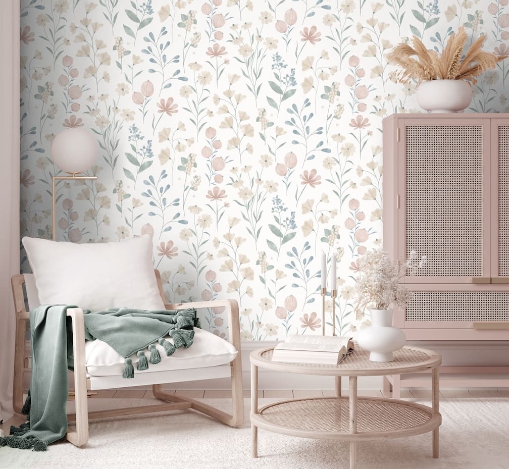 Muriva Boho Floral Cream Wallpaper