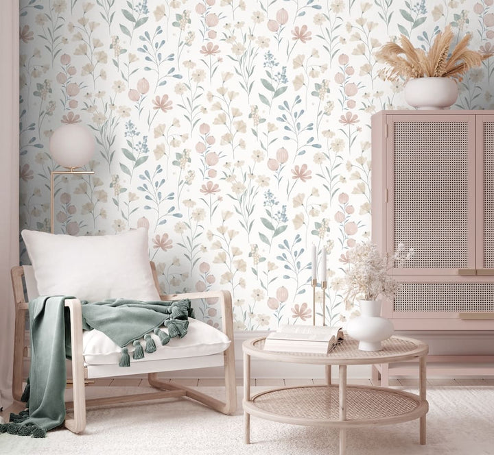 Muriva Boho Floral Cream Wallpaper