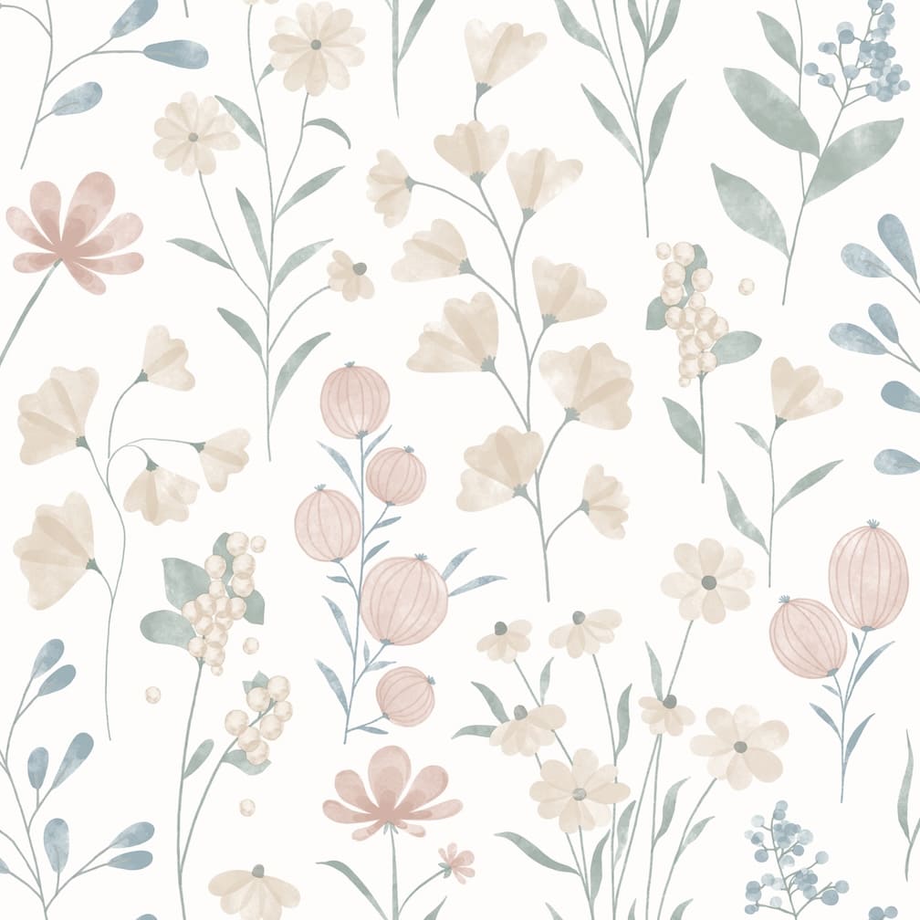 Muriva Boho Floral Cream Wallpaper