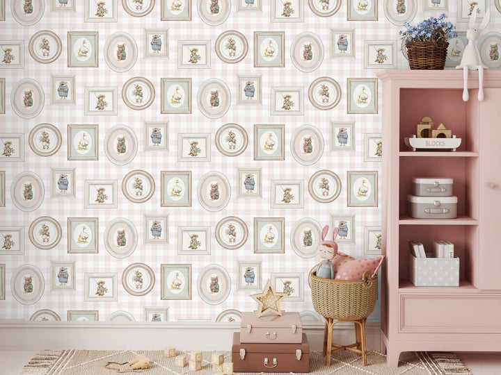 Muriva Sweet Dreams Sweet Critters Gallery Pink Wallpaper