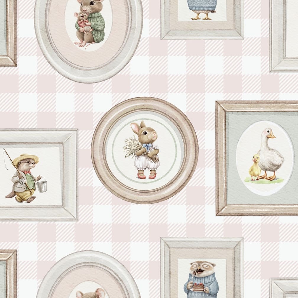 Muriva Sweet Dreams Sweet Critters Gallery Pink Wallpaper