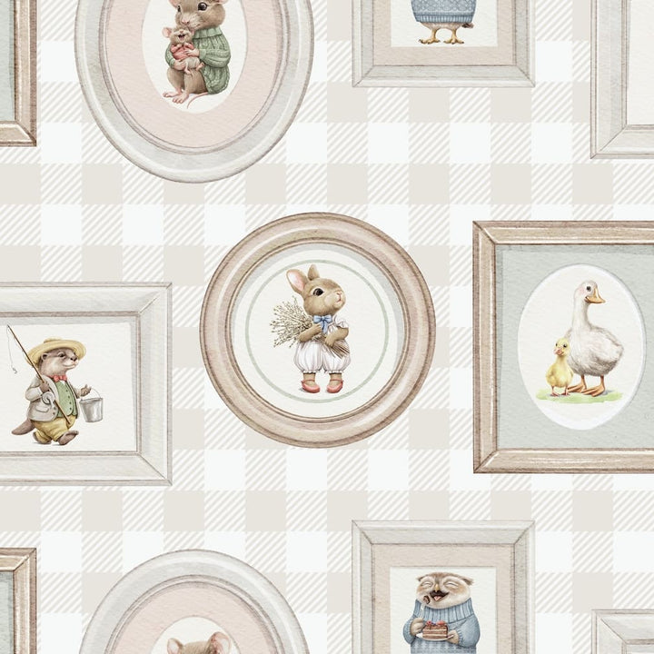 Muriva Sweet Dreams Sweet Critters Gallery Cream Wallpaper