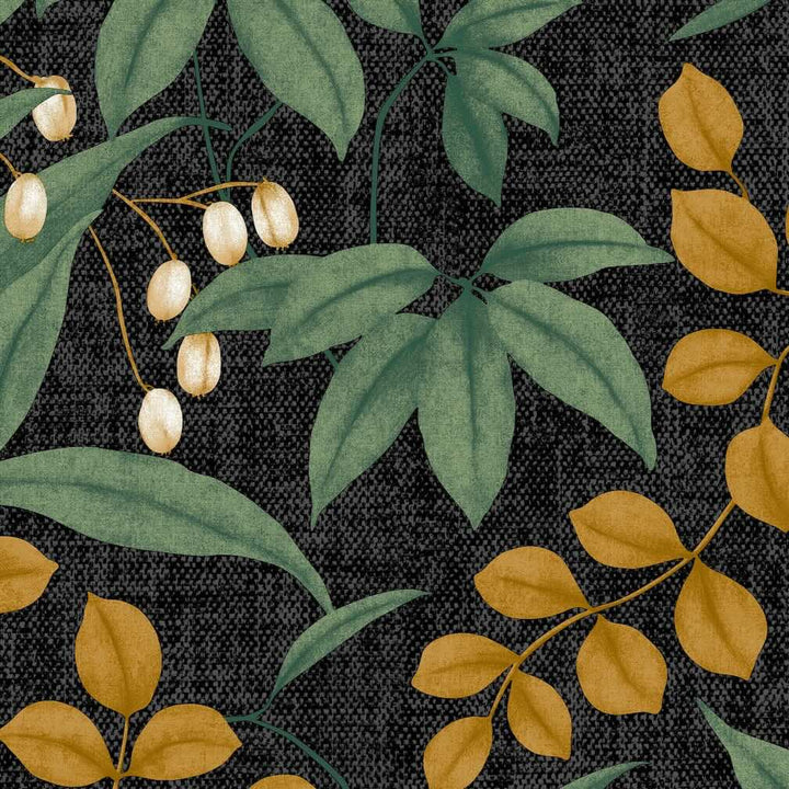 Superfresco Easy Persephone Charcoal & Ochre Wallpaper