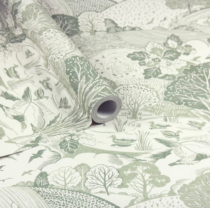 Arthouse Country Landscape Sage Wallpaper