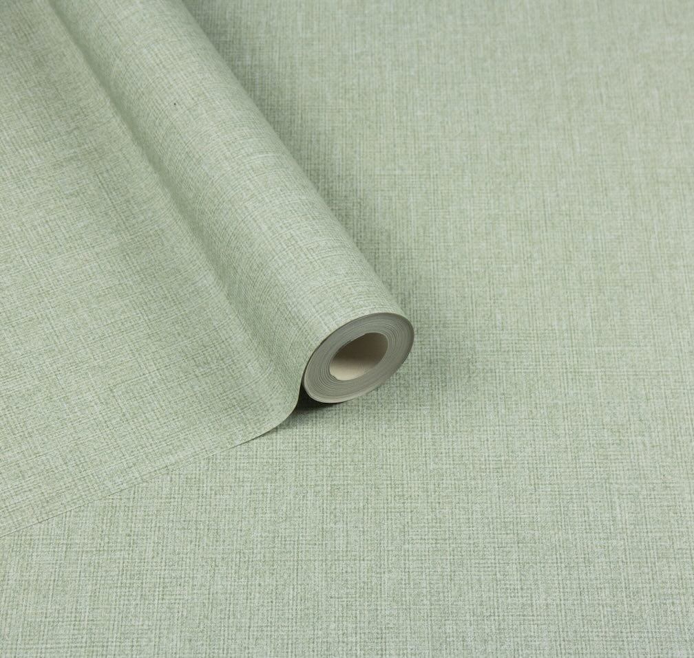 Arthouse Fabric Texture Sage Wallpaper