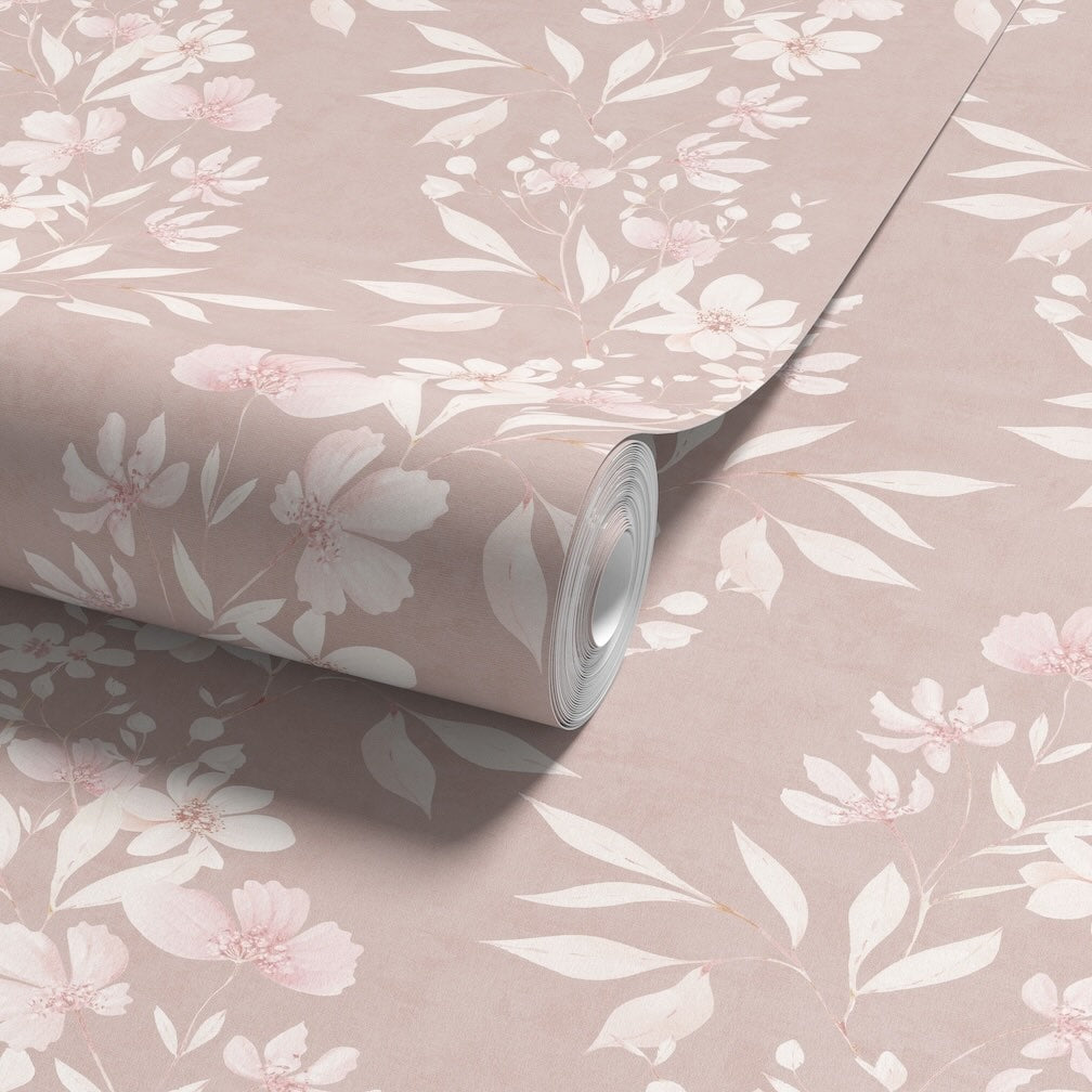 Arthouse Delicate Floral Trial Blush Wallpaper