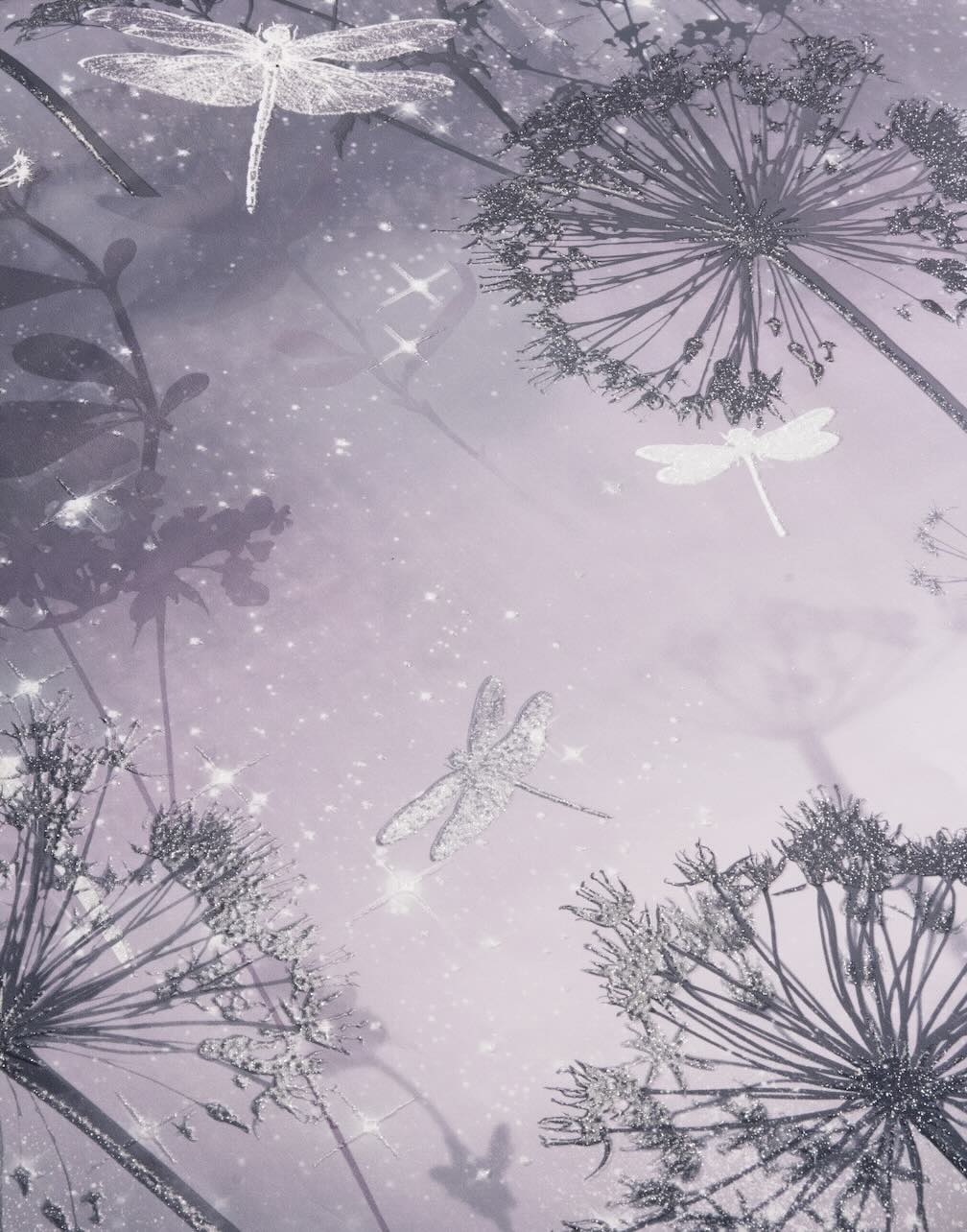 Arthouse Damselfly Purple Wallpaper