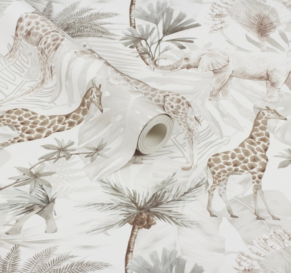 Arthouse Serengeti Animals Neutral Wallpaper