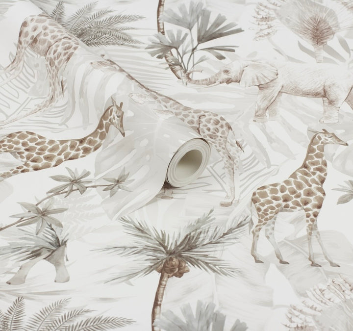 Arthouse Serengeti Animals Neutral Wallpaper