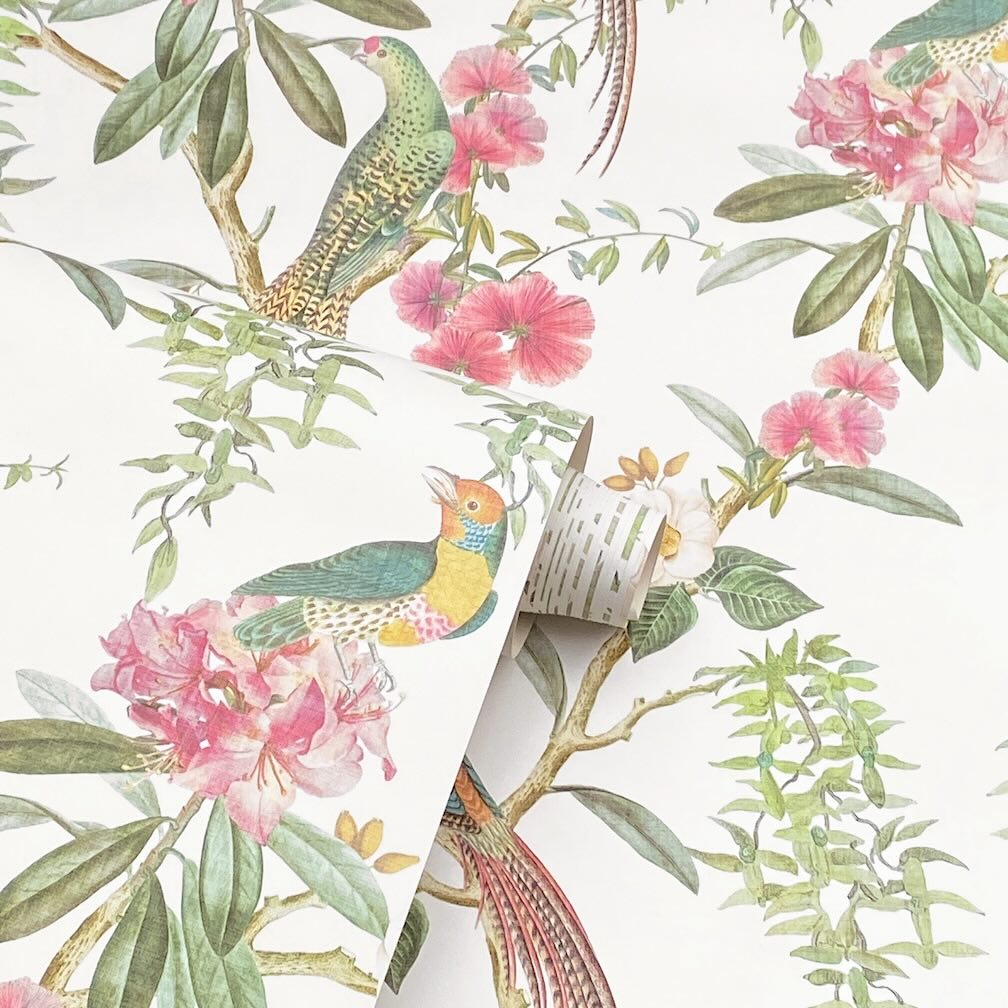 Arthouse Exotic Garden Pink Green Wallpaper