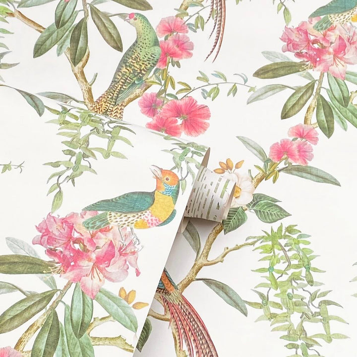 Arthouse Exotic Garden Pink Green Wallpaper