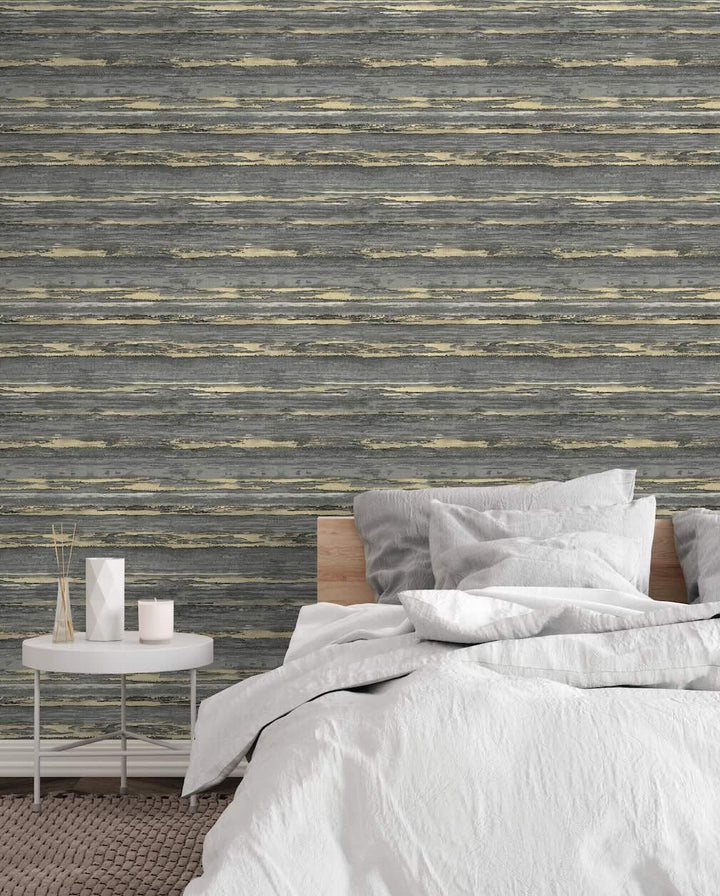 Arthouse Sahara Black / Champagne Wallpaper