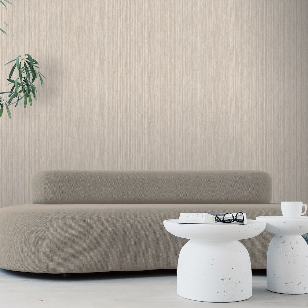 Arthouse Japandi Grasscloth Neutral Wallpaper