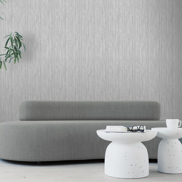 Arthouse Japandi Grasscloth Grey Wallpaper