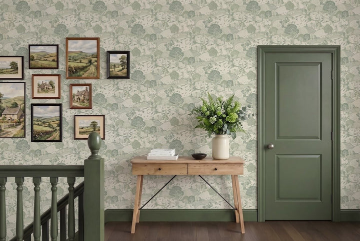 Arthouse Country Landscape Sage Wallpaper