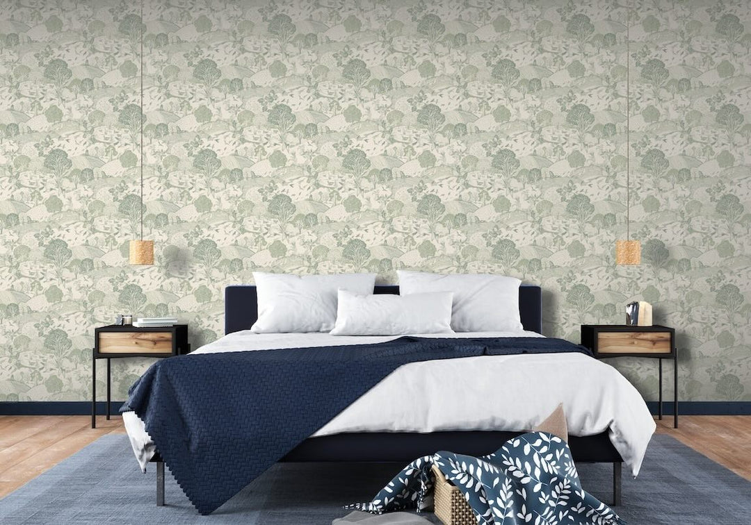 Arthouse Country Landscape Sage Wallpaper