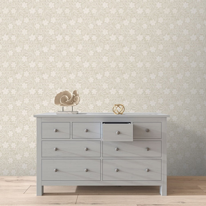 Arthouse Berry Floral Neutral Wallpaper