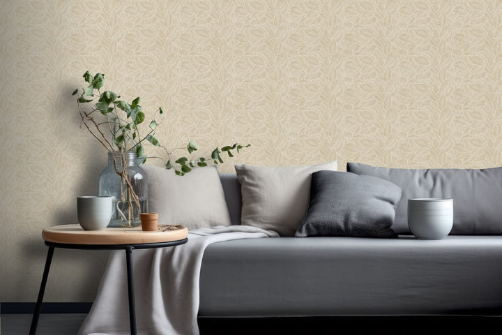 Arthouse Leaf Print Rust Wallpaper