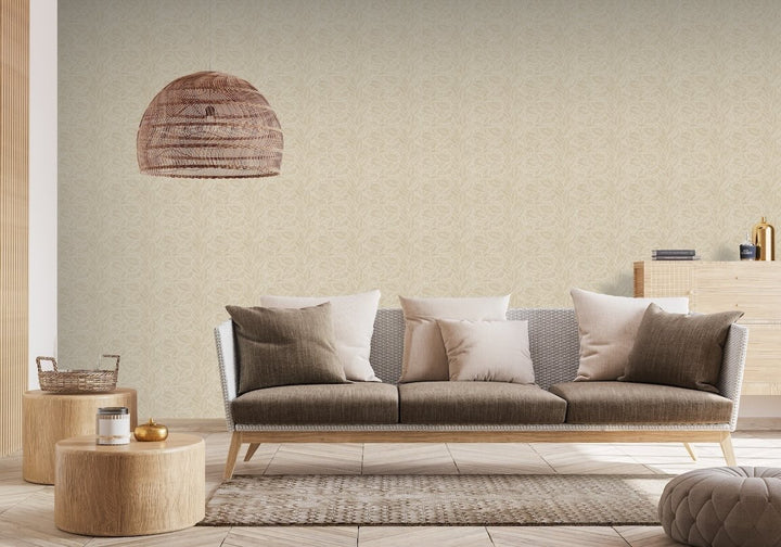 Arthouse Leaf Print Rust Wallpaper