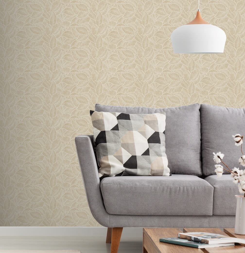 Arthouse Leaf Print Rust Wallpaper
