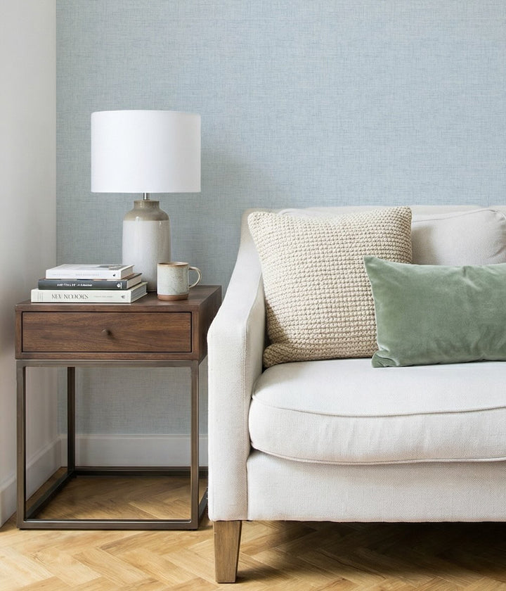 Arthouse Fabric Texture Mid Grey Wallpaper