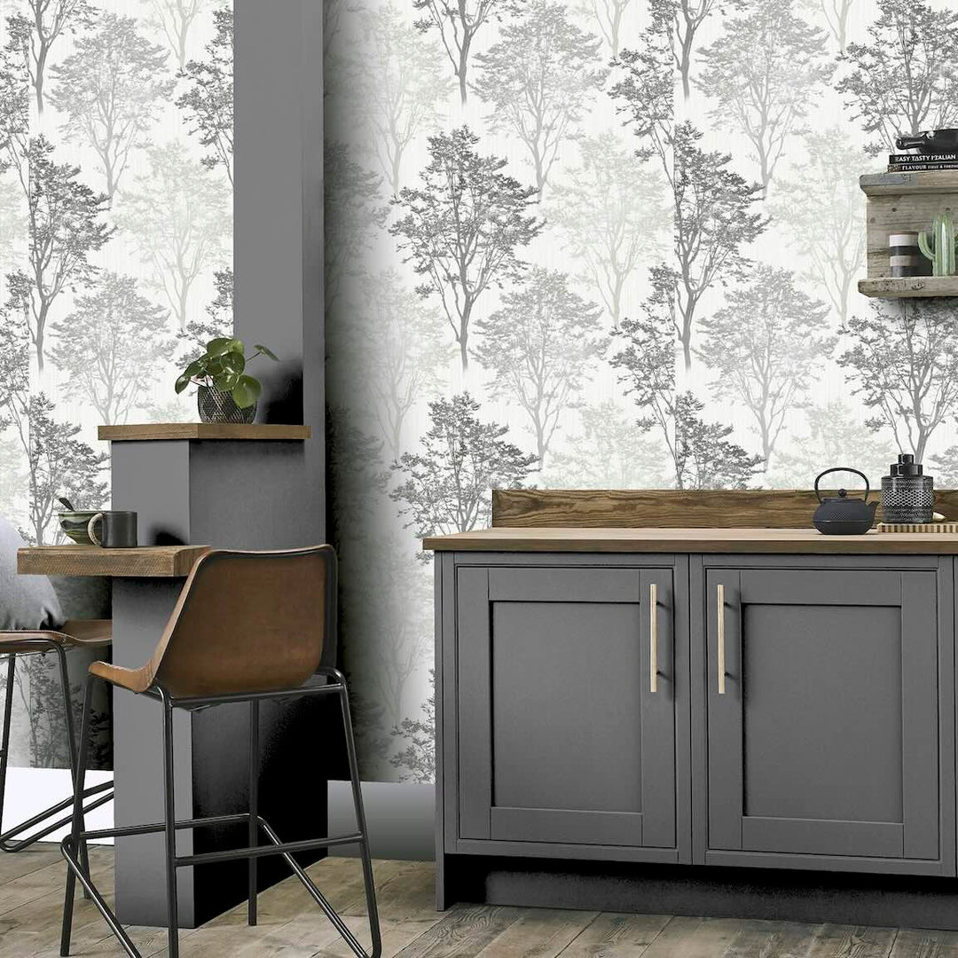 Arthouse Wildwood Mono Wallpaper