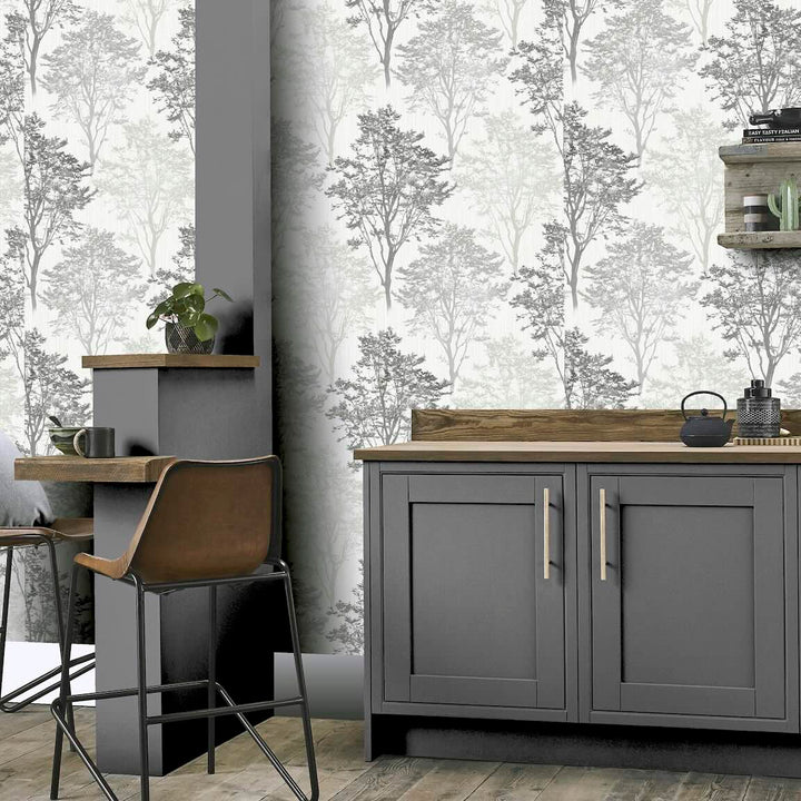 Arthouse Wildwood Mono Wallpaper