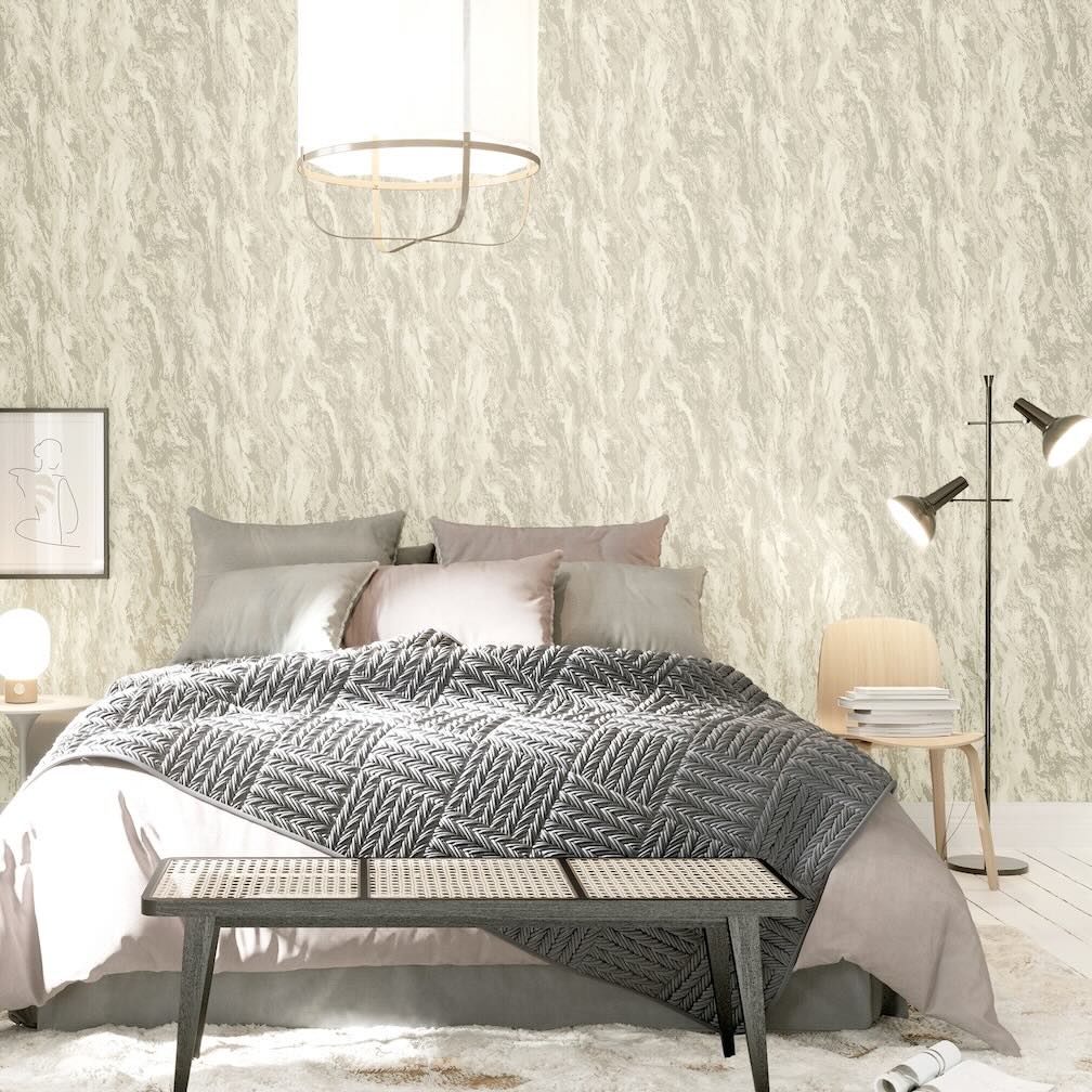 Arthouse Luxe Texture Pearl Wallpaper