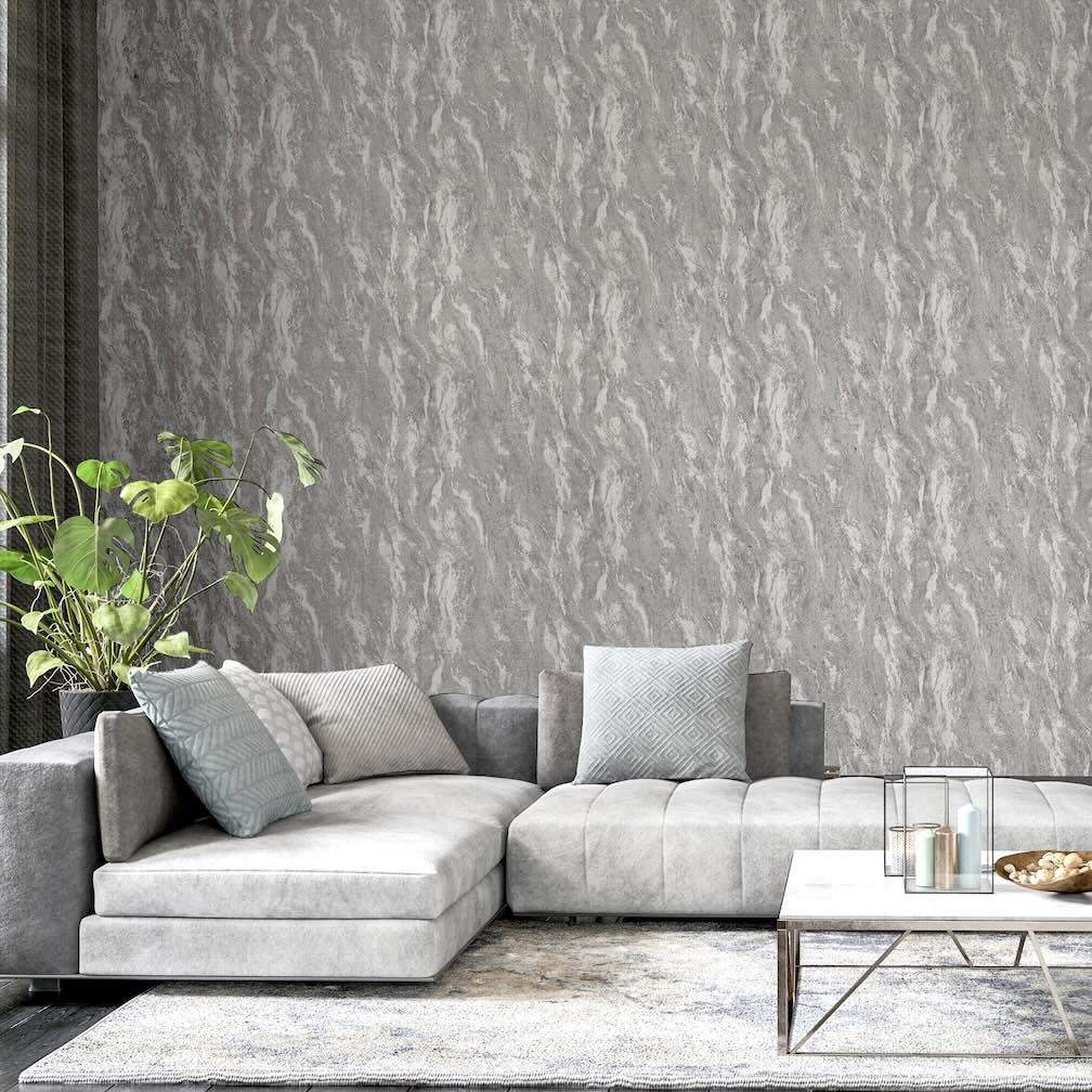 Arthouse Luxe Texture Pewter Wallpaper
