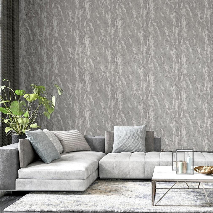 Arthouse Luxe Texture Pewter Wallpaper